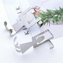 2x Stainless Steel Lovers Shaped Hooks House Hanger Clothes Storage Rack Tool JR
