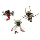 3pcs Beaded Crystal Bee Badge Applique Sew on Patches DIY Sewing Accessories