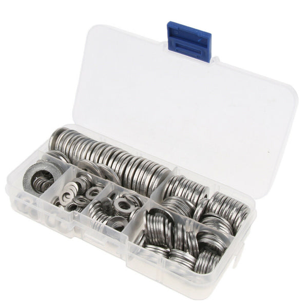 270 PCS ASSORTED FLAT WASHERS STAINLESS STEELSPACERS M5/4/M6/M8/M10/M12