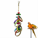 2 Packs Bird Swing Chewing Toys Parrot Hammock Bell Toys Suitable for Small