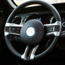 For Ford Mustang 2009-2013 Carbon Fiber Steering Wheel Button Frame Trim Cover