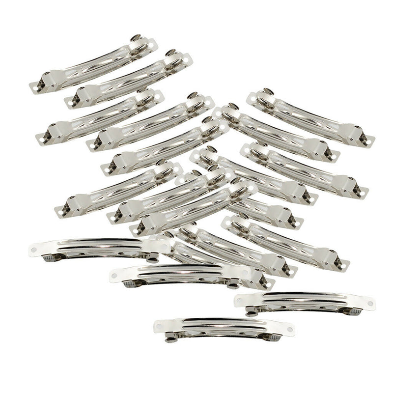 20pcs Blank French Barrette Hair Clips for DIY Women's Hair Accessories 8cm