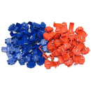 New 50Pcs Red Blue Snap On Connector Splicer Terminal Quick Splice Cable  OZ FT