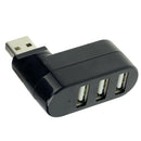 Creative 3-Port USB 2.0 180 Degree Rotatable Hub Splitter USB Data Transfer
