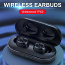 2Pc B5  Fingerprint Touch Bluetooth HiFi Stereo Wireless Headphones Black