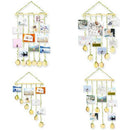 Hanging Photo Display,Diy Pictures Organizer With 25Pcs Wooden Clips 2 Hook X6P3