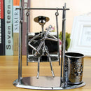 Creative Artist Sit In A Swing Pen Holder Desktop Decor Home Craft Container
