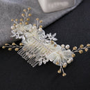 Accessorio per pettine per capelli da sposa con strass in cristallo perline per