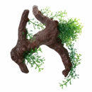 Green Dark Brown Fish Tank Aquarium Driftwood Plastic Tree 5.7 inch W1T1