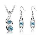 Fashion Jewellery Sets, Women's Hook Dangly Earrings & Pendant Necklace for K9F7
