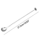 Stainless Steel Cocktail Bar Spiral Pattern Drink Shaker Muddler Mixing Spoo.kz