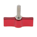 Aluminum T Type M5 Rotating Knob Handle Adjustable Thumb Lever Screw (Red,