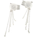 2pcs Women Chinese Style Hair Pin Clip Beads Tassel Retro Hair Accessories