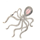 Octopus Pin Brooch Sparkling Rhinestone Crystal Sea Animal Octopus Brooch