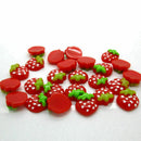 Cute 12pcs Red Strawberry Fruit Flatback Scrapbooking Pendant Phone~DIY V0F D4L5