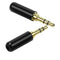 2 Pcs Audio 3.5 mm Male Plug 3 Pole Stereo Connector Earphones Soldering Jack