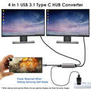 4 in 1 USB 3.1 Type C HUB Converter Dual 4K HDMI USB 3.0 PD Charge Adapter