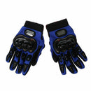 1 Pair Motorcycle Gloves Racing Gloves Fiber PU Blue - XL