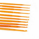 10Pcs Golden Double End Crochet Hook Bamboo Knitting Needle Set Home Weave