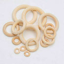 5x Wooden Ring For Crafting DIY Craft Jewelry Making 25mm