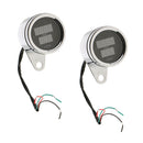 2Pieces Portable Universal Motorcycle 2-in-1 Tachometer Odometer With