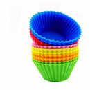 12PCS Silicone Cake Muffin Chocolate Cupcake Bakeware Mould Z8D8 Cup Lot Ba O1K1