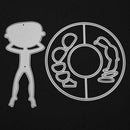 4pcs Swim Ring Boy Metal Cutting Dies DIY Scrapbooking Embossing Stencils