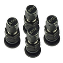 Auto Car Wheel Tire Valve Stem W/ Dust Cap Aluminum Alloy Gray 4Pieces