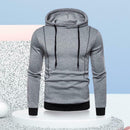 Men Autumn Long-Sleeves Hooded Jumper Hoodie Sweatershirt (Light Grey M) A