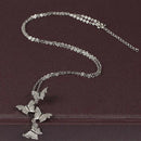 Butterfly Rhinestone Pendant Necklace Fashion Women Statement Chain Choker