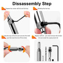 Center Drill Kit(16 Pcs),Self-Centering Hinge Tapping Drill Bit Kit For Woo T8K3
