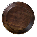 2Pcs Handmade Round Wooden Serving Tray Sushi Dishes Plate Wood Utensils