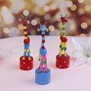 Wooden toys developmental dancing standing rocking giraffe gift toys for kids  Z