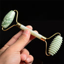 Natural Jade Stone Face Massager Roller Spa Head Neck Facial Beauty Tool Te