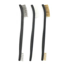 3pcs Mini Stainless Steel Brass Nylon Wire Brush Set Cleaning Polish Tool M&O