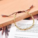 New Beads Lucky Rope Braided Handmade Bracelet Tibetan Buddhist Cotton Copper