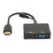 1080P HDMI Male To VGA & HDMI Splitter Converter Cable For TV AV PC Monitor