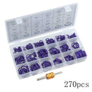 271Pcs AC A/C System O-Ring Seals Oring Air Conditioning Rapid Seal Kit Remover