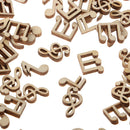100 Pieces - DIY Wooden Note Shape Embellishments - Sort Gaming Card Makiing