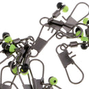 50 Pieces Fishing Barrel Rolling Swivels with Interlock Snaps Connectors L