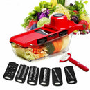 6 Blades Vegetable Cutter with Steel Blade Slicer Potato Peeler Carrot Grater OZ