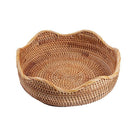 Oval Wicker Woven Basket Bread Basket Serving Basket,10.2Inch Storage Baske
