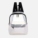 Clear Transparent Women Backpacks Jelly Teenage Girl Boys Schoolbag (White)