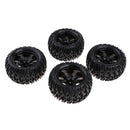 4Pcs 12mm Hub Wheel Rim & Rubber Tire Tyres for 1:10 RC Monster Truck Truggy