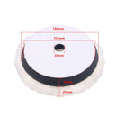 7inch Wool Polishing Pad Soft Sheepskin Buffing Pads with Hook and Loop Bac
