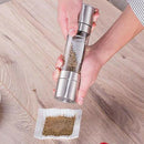 Stainless Steel 2 in 1 Pepper Salt Grinder Manual Muller Spice Shaker Supply