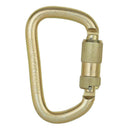 45KN Carabiner Clip Hook Steel D-Ring Screw Lock Rock Climbing Golden