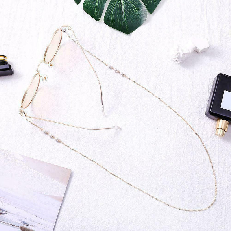 Sunglasses Round Beads Glasses Chain Rope Holder Neck Necklace Literary Eye K4Q8