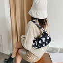 Cow Milk Printed Women Handbag Tote Female Casual Underarm Shoulder Bag (4)