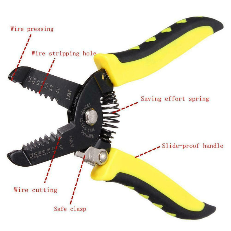 Multi-functional Tool Cable Wire Stripper Stripping Cutting Pliers Cutter